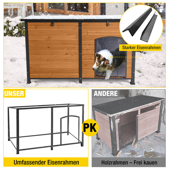 Aivituvin-AIR63/64-IN 59,1" Extra großes isoliertes Hundehaus | Weiches Innenfutter