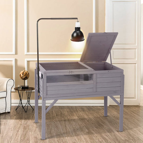 Aivituvin-AIR70 Schildkrötenhaus aus Holz | Großer Schildkrötenlebensraum mit Beinen 