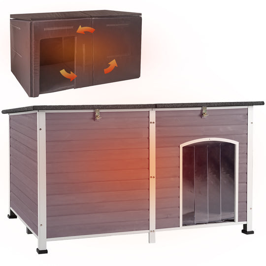 Aivituvin-AIR63/64-IN 59,1" Extra großes isoliertes Hundehaus | Weiches Innenfutter