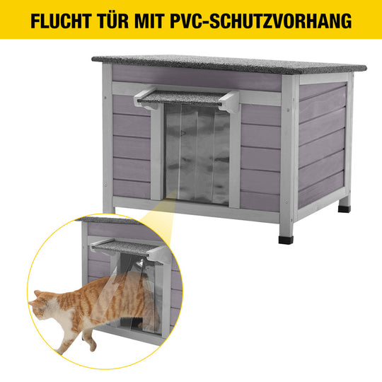 Aivituvin-AIR12-B Katzenhaus aus Holz für draußen, Katzenhaus für drinnen