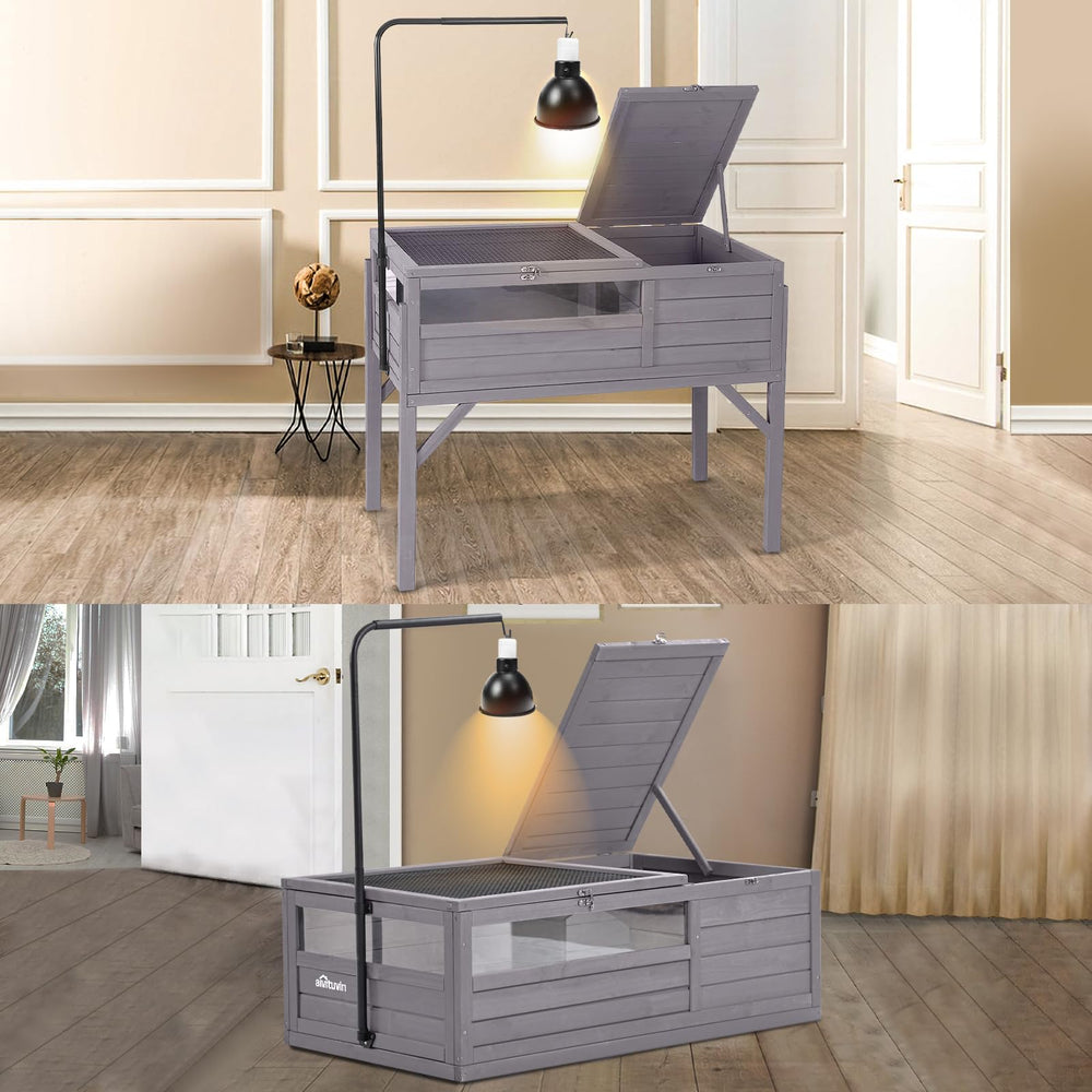 Aivituvin-AIR70 Schildkrötenhaus aus Holz | Großer Schildkrötenlebensraum mit Beinen 