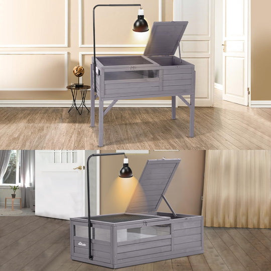 Aivituvin-AIR70 Schildkrötenhaus aus Holz | Großer Schildkrötenlebensraum mit Beinen 