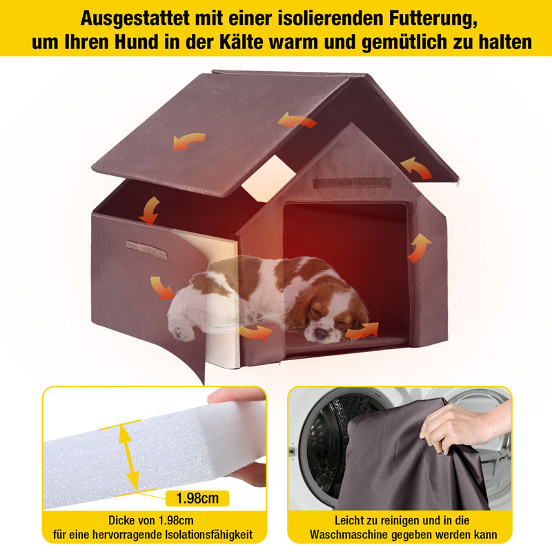 Aivituvin-AIR80-IN Isolierte Hundehütte mit Innenfutter | Eisenrahmen