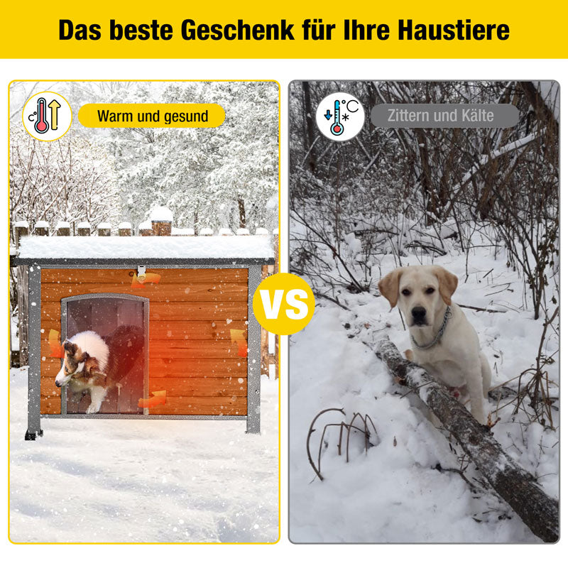 Aivituvin-AIR74-IN Mittelgroße isolierte Hundehütte für draußen | Innenfutter