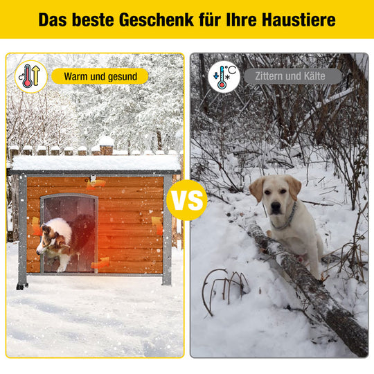 Aivituvin-AIR74-IN Mittelgroße isolierte Hundehütte für draußen | Innenfutter