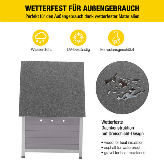 Aivituvin-AIR12-B Katzenhaus aus Holz für draußen, Katzenhaus für drinnen