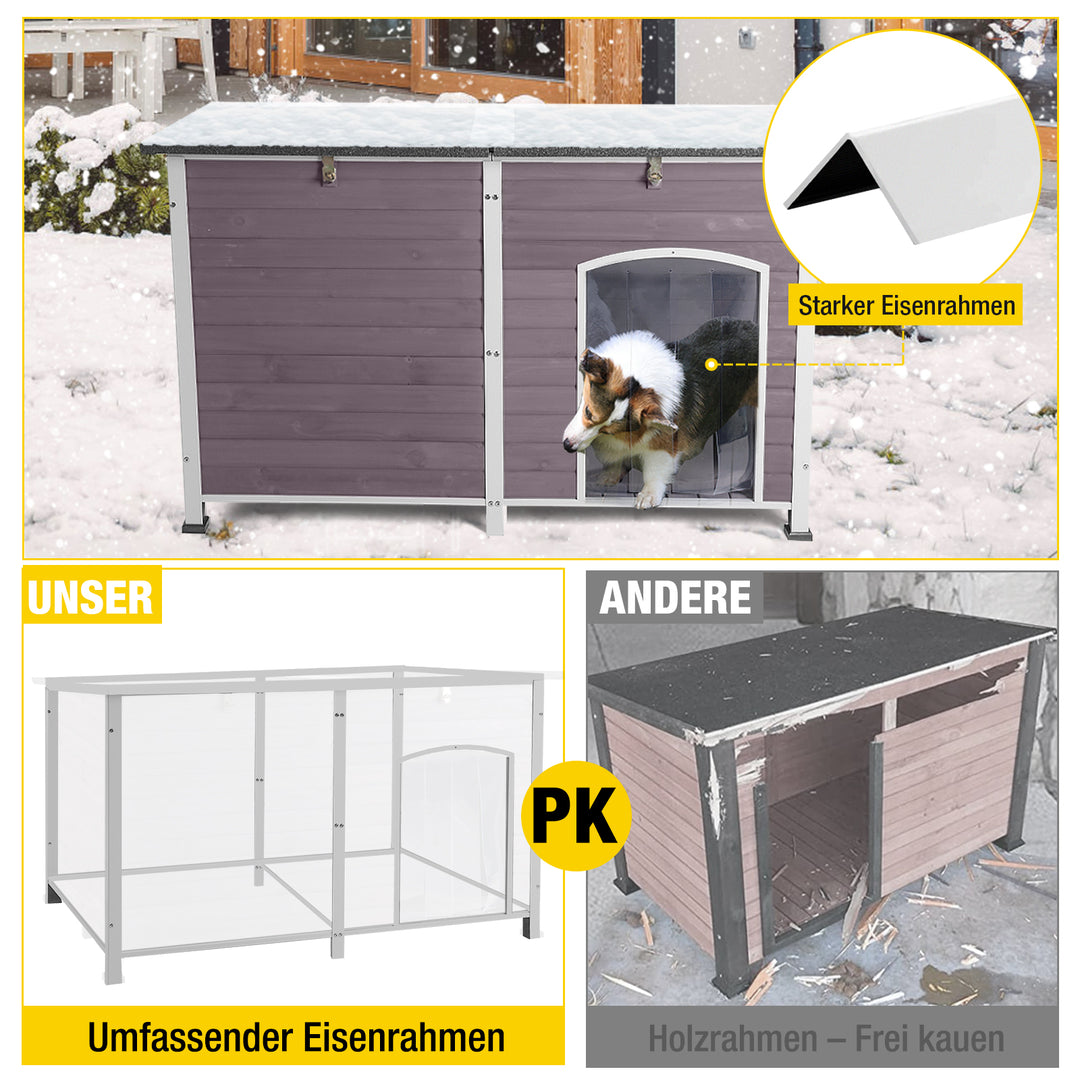 Aivituvin-AIR63/64-IN 59,1" Extra großes isoliertes Hundehaus | Weiches Innenfutter
