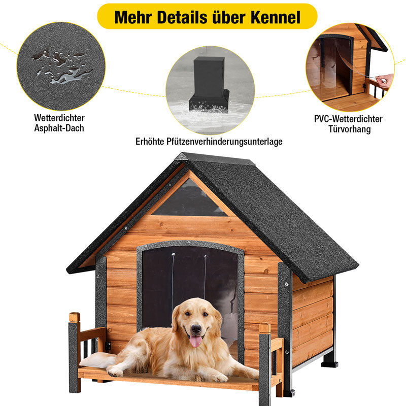 Aivituvin-AIR80-IN Isolierte Hundehütte mit Innenfutter | Eisenrahmen