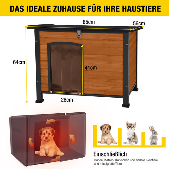 Aivituvin-AIR74-IN Mittelgroße isolierte Hundehütte für draußen | Innenfutter
