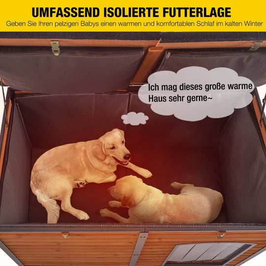 Aivituvin-AIR63/64-IN 59,1" Extra großes isoliertes Hundehaus | Weiches Innenfutter