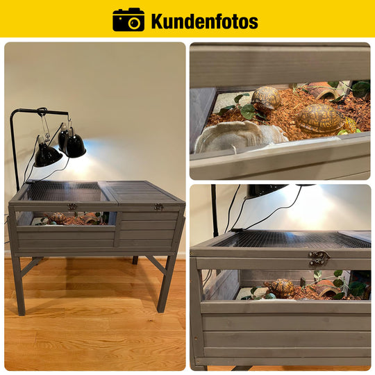 Aivituvin-AIR70 Schildkrötenhaus aus Holz | Großer Schildkrötenlebensraum mit Beinen 