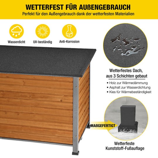 Aivituvin-AIR73/74/75/76 Robuste Hundebox aus Holz | Stabiler Eisenrahmen