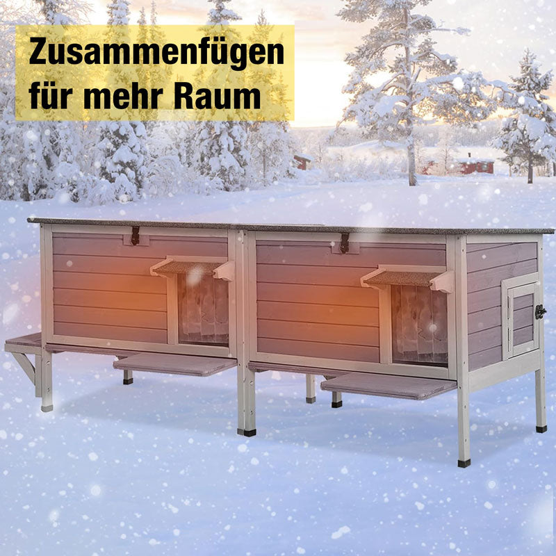 Aivituvin-AIR91-IN Isoliertes Katzenhaus für draußen | Warmes Futter innen