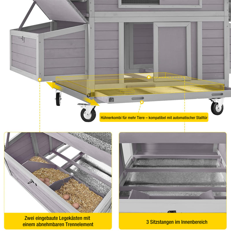 AIR67-Aivituvin Großer Chicken Tractor für 2–4 Hühner