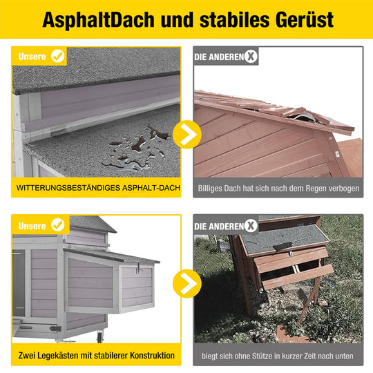 AIR67-Aivituvin Großer Chicken Tractor für 2–4 Hühner