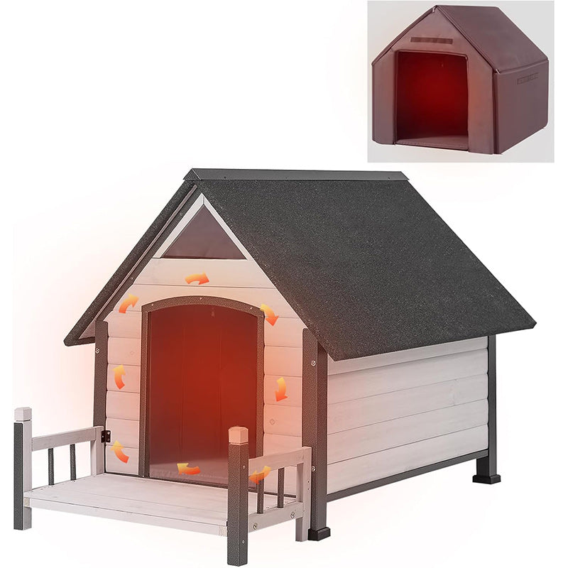 Aivituvin-AIR80-IN 83.6cm Isolierte Hundehütte mit Innenfutter | Eisenrahmen