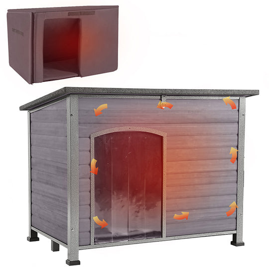 Aivituvin-AIR73/74-IN Mittelgroße isolierte Hundehütte für draußen | Innenfutter
