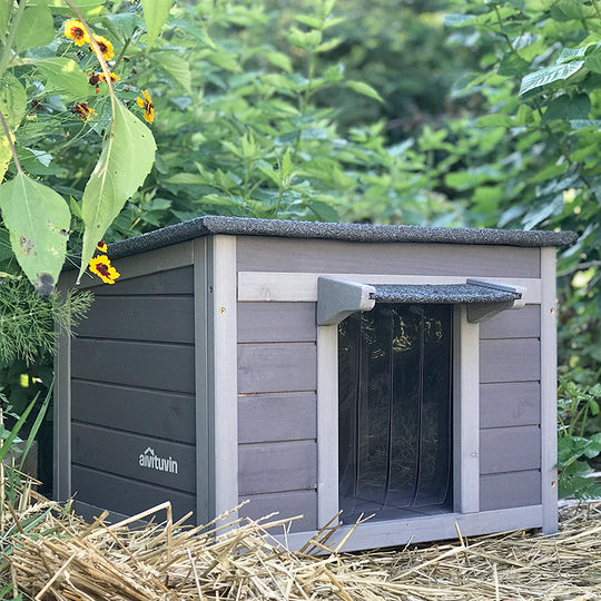 Aivituvin-AIR12-B Katzenhaus aus Holz für draußen, Katzenhaus für drinnen